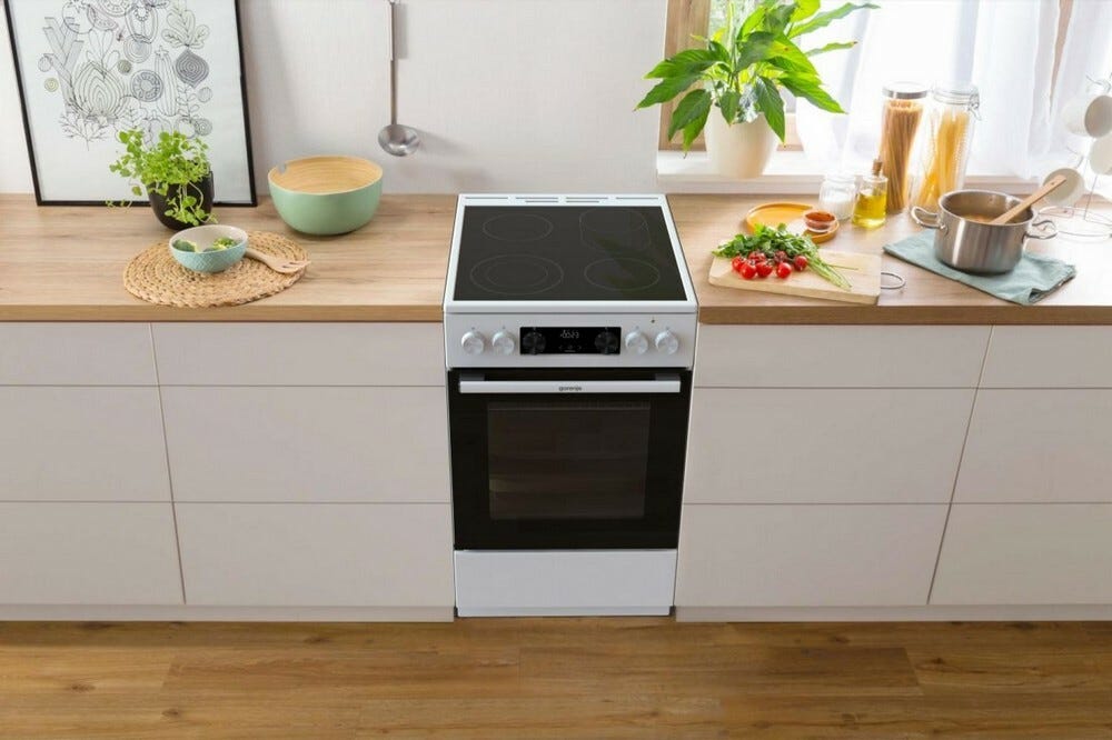 Gorenje GECS5C70WA Cucina da accosto cm. 50 - 4 zone elettriche + 1 forno elettrico - bianco