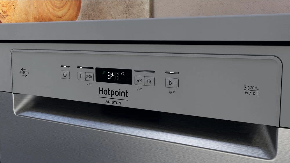 Hotpoint Ariston HFC 3C41 CW X Lavastoviglie a libera installazione cm. 60 - 14 coperti - inox