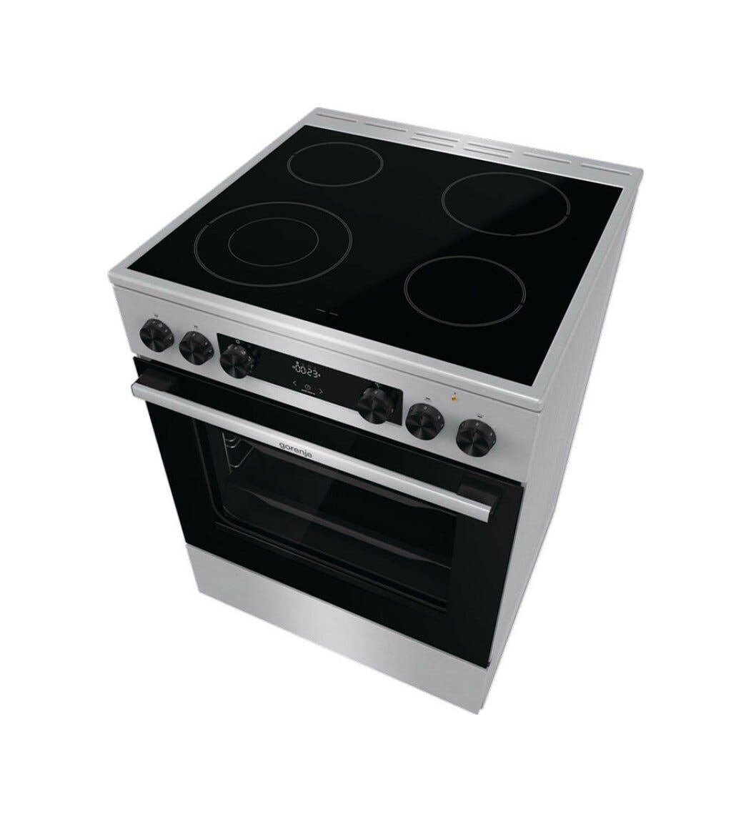 Gorenje GECS6C70XC Cucina da accosto cm. 60 - 4 zone elettriche + 1 forno elettrico - inox