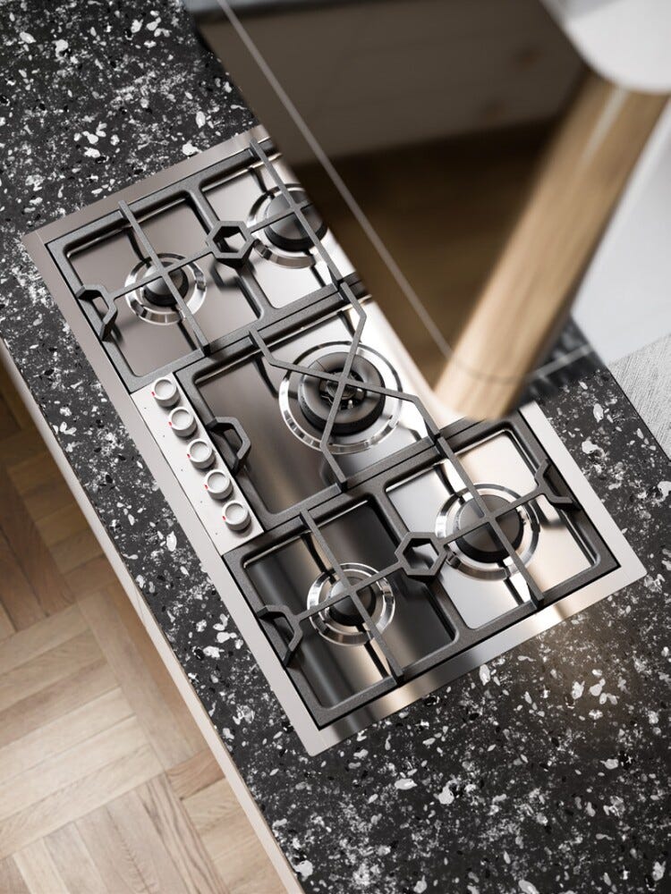 ILVE HCPMT95D Panoramagic Piano cottura a gas cm 90 - inox