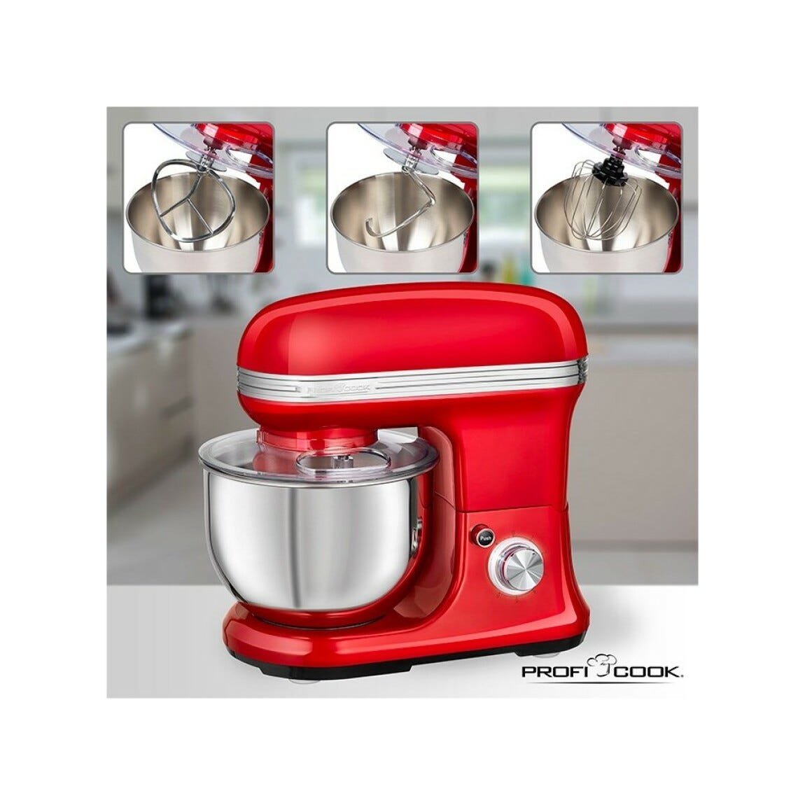 Proficook PCKM1197 Impastatrice da lt. 5 - rosso