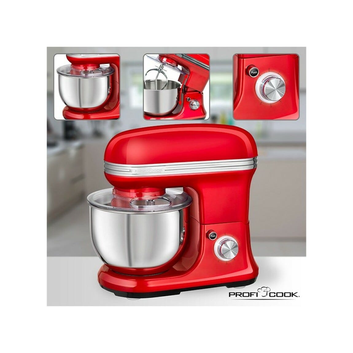 Proficook PCKM1197 Impastatrice da lt. 5 - rosso