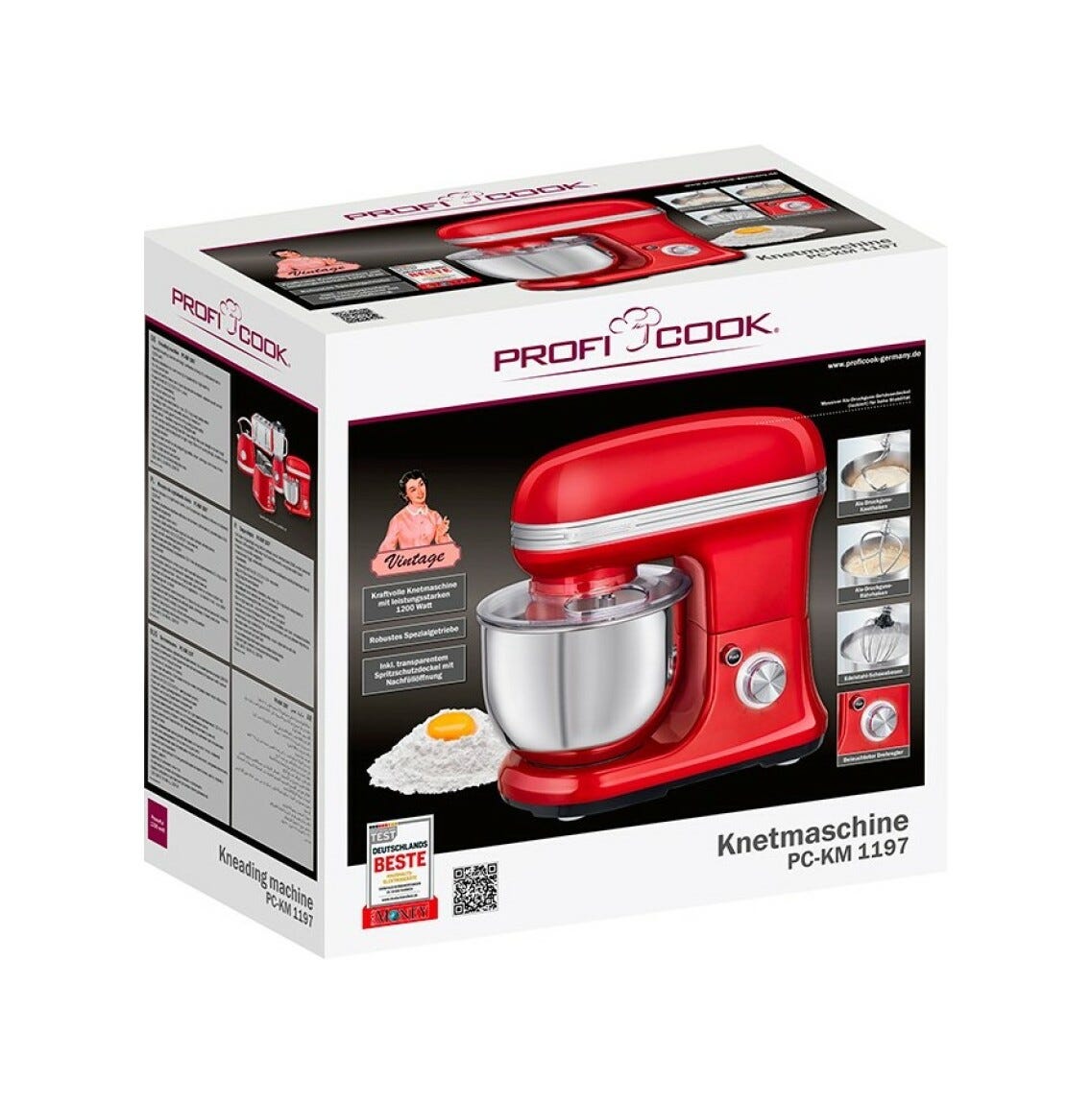 Proficook PCKM1197 Impastatrice da lt. 5 - rosso