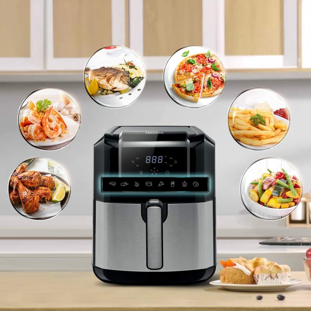 Hisense H06AFBS1S3 Friggitrice ad aria - nero/inox