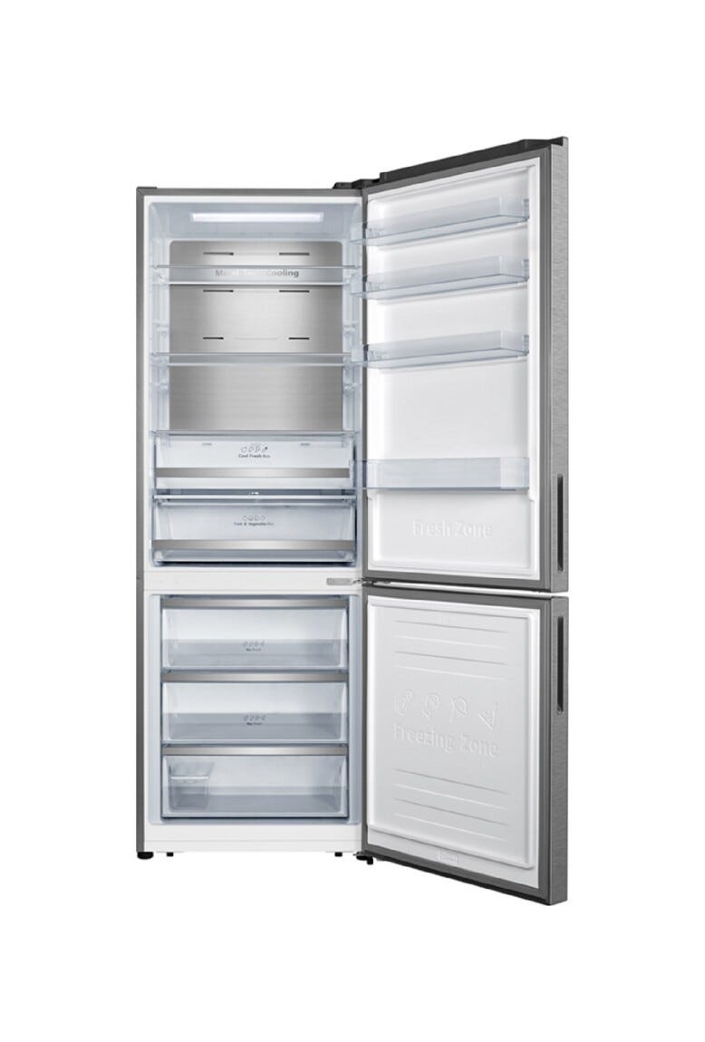 Hisense RB645N4BIE Frigorifero con congelatore a libera installazione - cm. 70 h. 200 - lt. 495 - inox