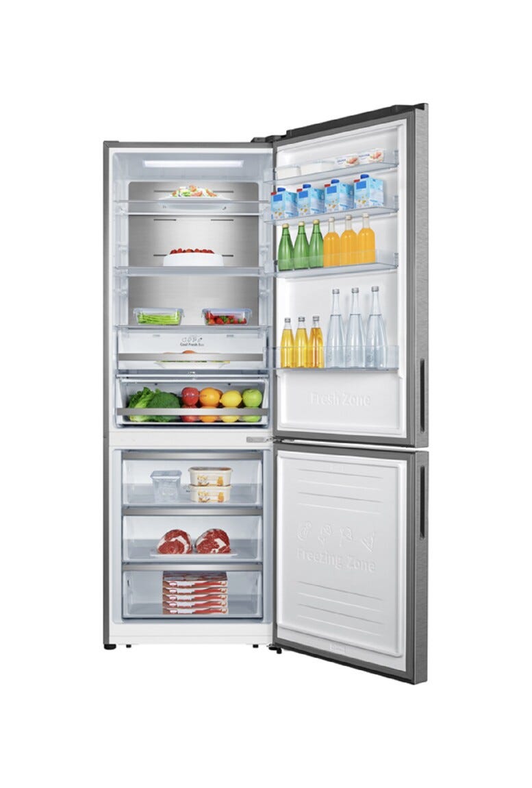 Hisense RB645N4BIE Frigorifero con congelatore a libera installazione - cm. 70 h. 200 - lt. 495 - inox