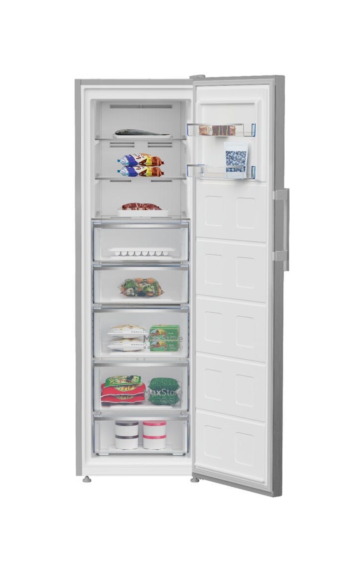 Beko B7RFNE315XP bPRO 500 Congelatore a libera installazione cm. 60 h 187 - lt. 286 - inox