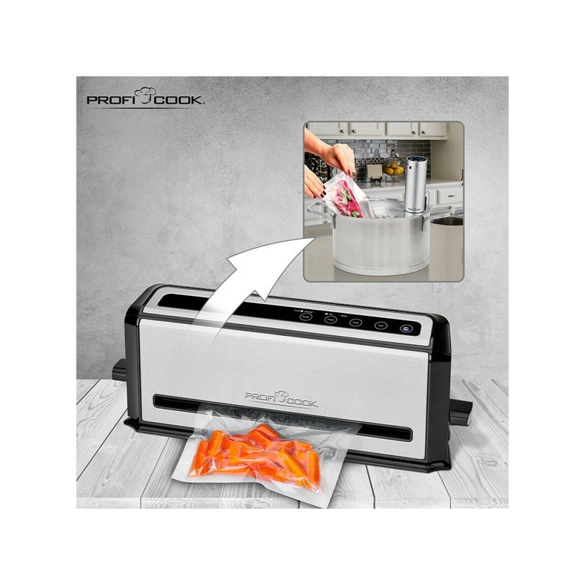Proficook PCVK1133 Sottovuoto a barra saldante cm. 30 - inox