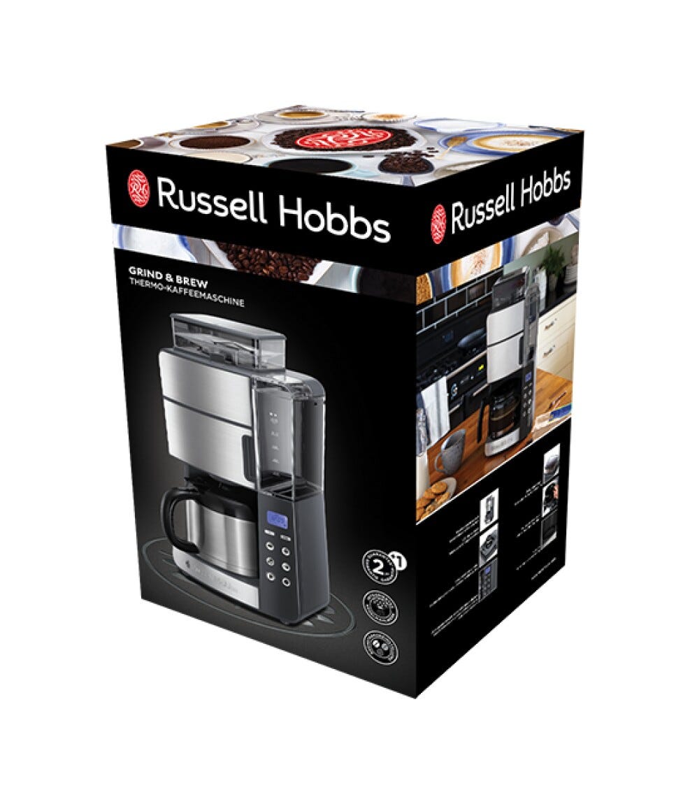Russell Hobbs Grind and Brew Macchina per caffè americano - inox