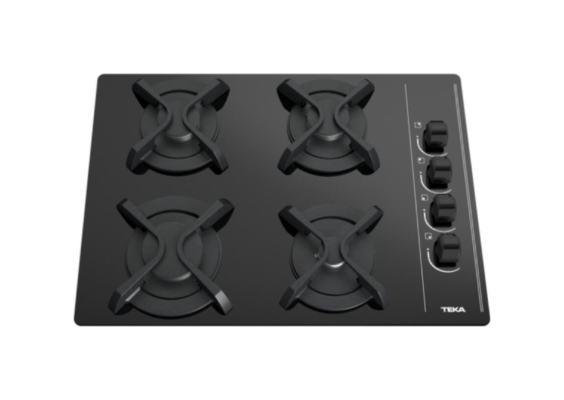 Teka GBC 64003 KBA Piano cottura a gas cm. 60 - vetro nero