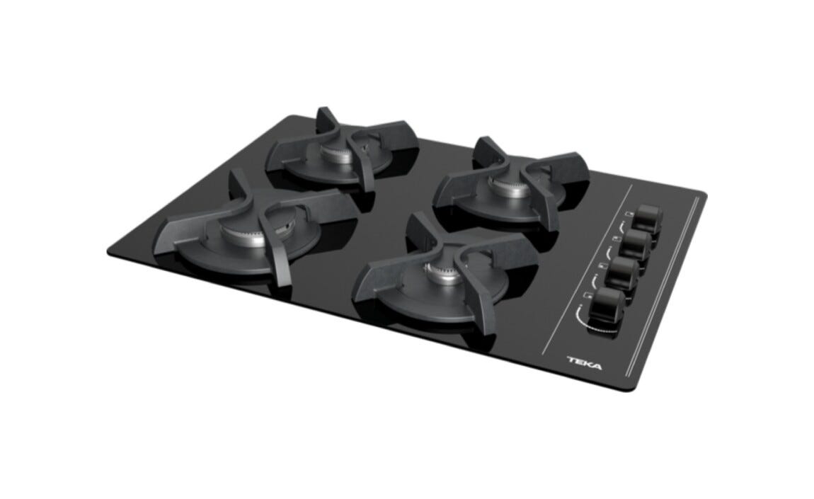 Teka GBC 64003 KBA Piano cottura a gas cm. 60 - vetro nero