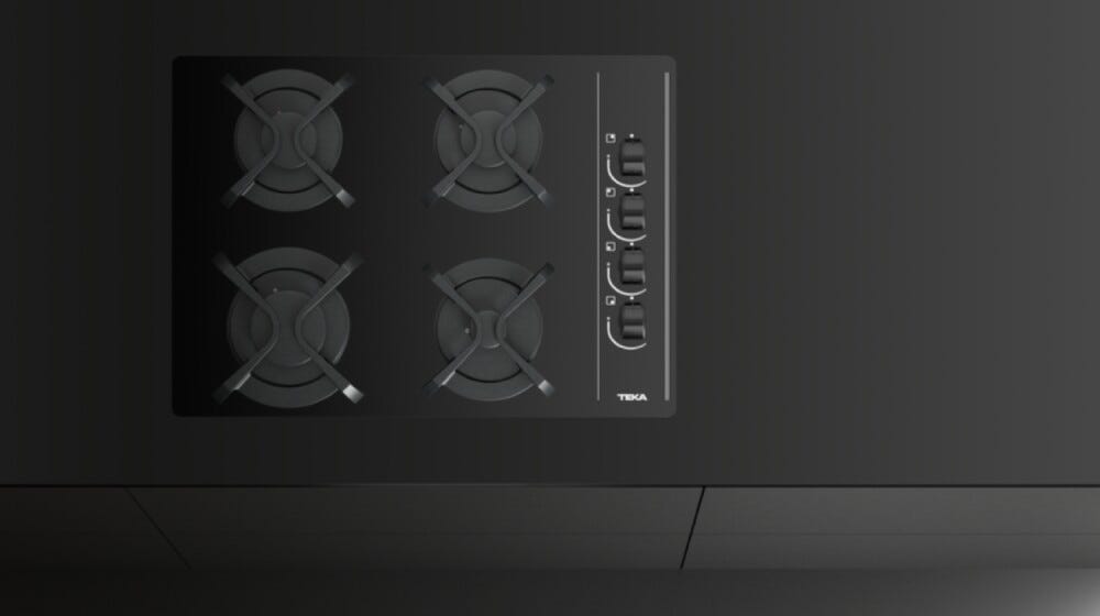 Teka GBC 64003 KBA Piano cottura a gas cm. 60 - vetro nero