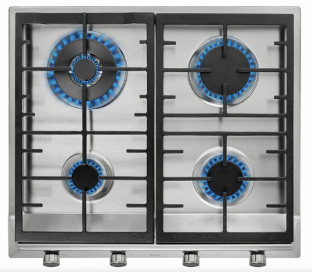 Teka EX60.1 4G DR Piano cottura a gas cm. 58 - inox