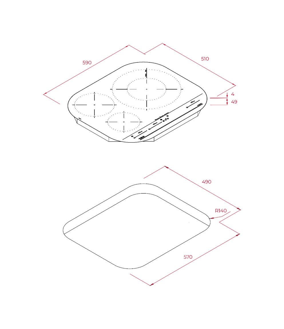 Teka IKC 63320 MSP Piano cottura a induzione cm. 59 - vetroceramica nero