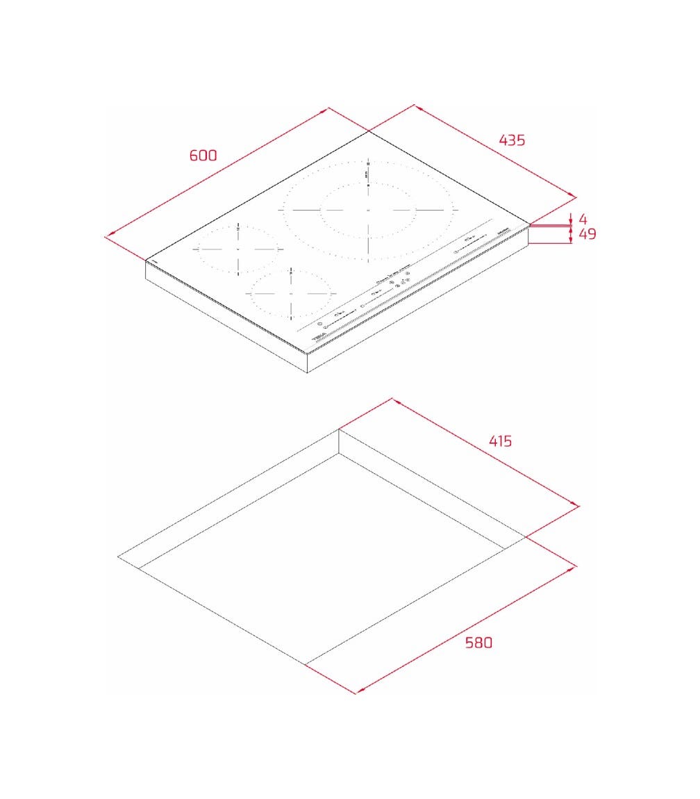 Teka IZC 53320 MSP Piano cottura a induzione cm. 60 - vetroceramica nero
