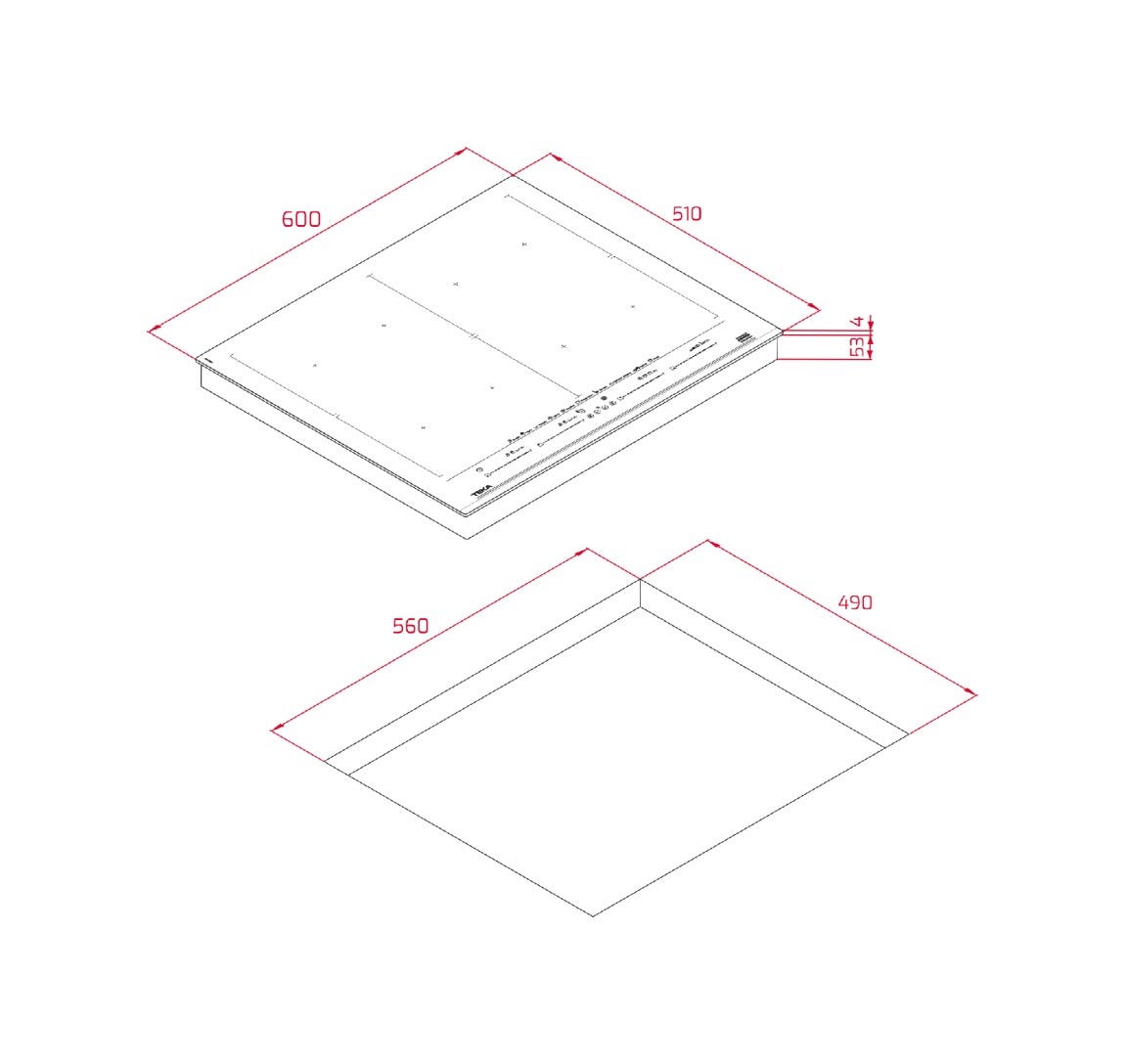 Teka IZF 68780 MST Smart FullFlex Piano cottura a induzione cm. 60 - vetroceramica nero