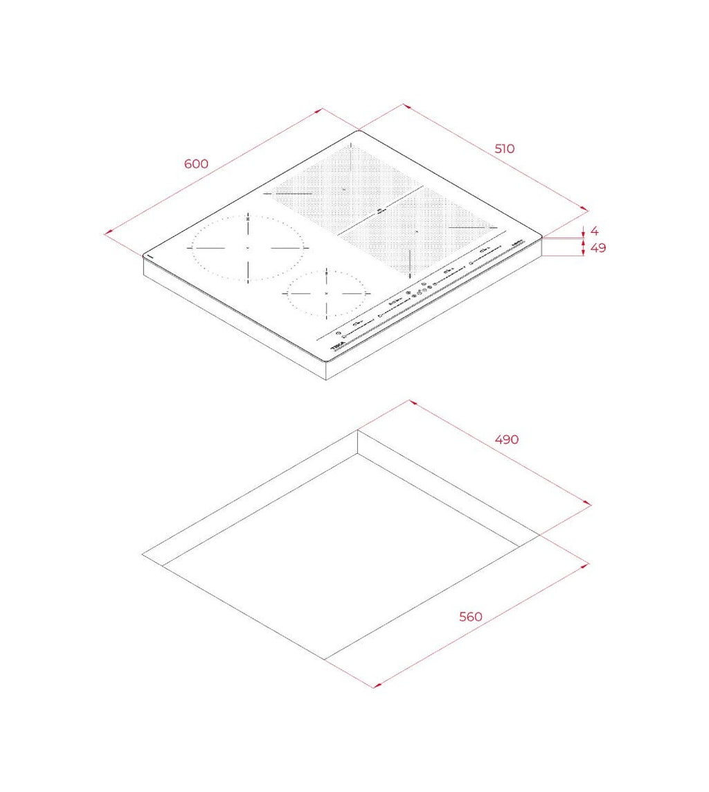 Teka IZF 64440 MSP Piano cottura a induzione cm. 60 - vetroceramica nero