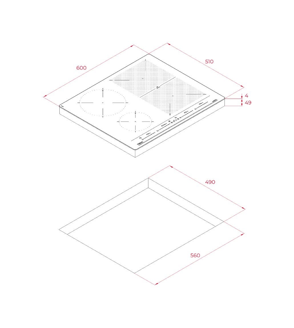 Teka IZF 64440 MSP Piano cottura a induzione cm. 60 - vetroceramica nero