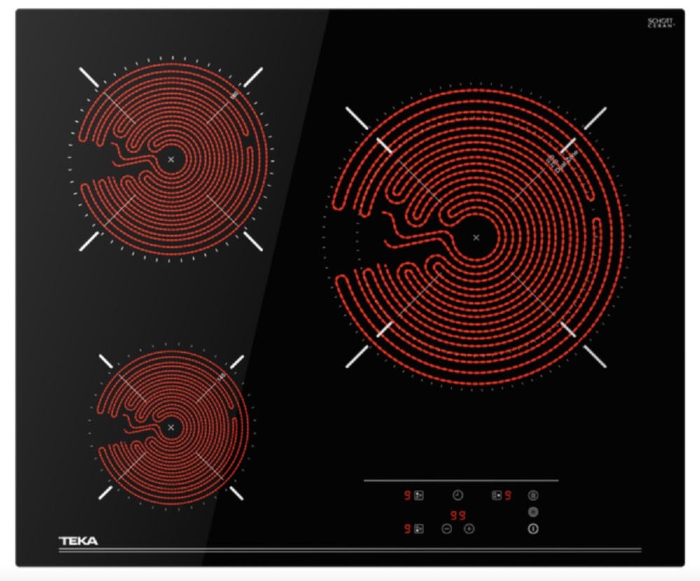 Teka TB 6315 Piano cottura elettrico cm. 60 - vetroceramica nero