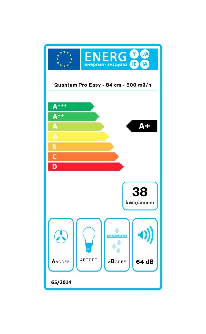 Falmec QUANTUM PRO EASY Sistemi di cottura integrati Piano cottura a induzione cm. 84 con apirazione integrata da 600 m3/h - vetroceramica nero