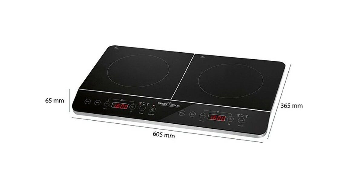 Proficook PCDKI1067 Piastra a induzione da appoggio doppia