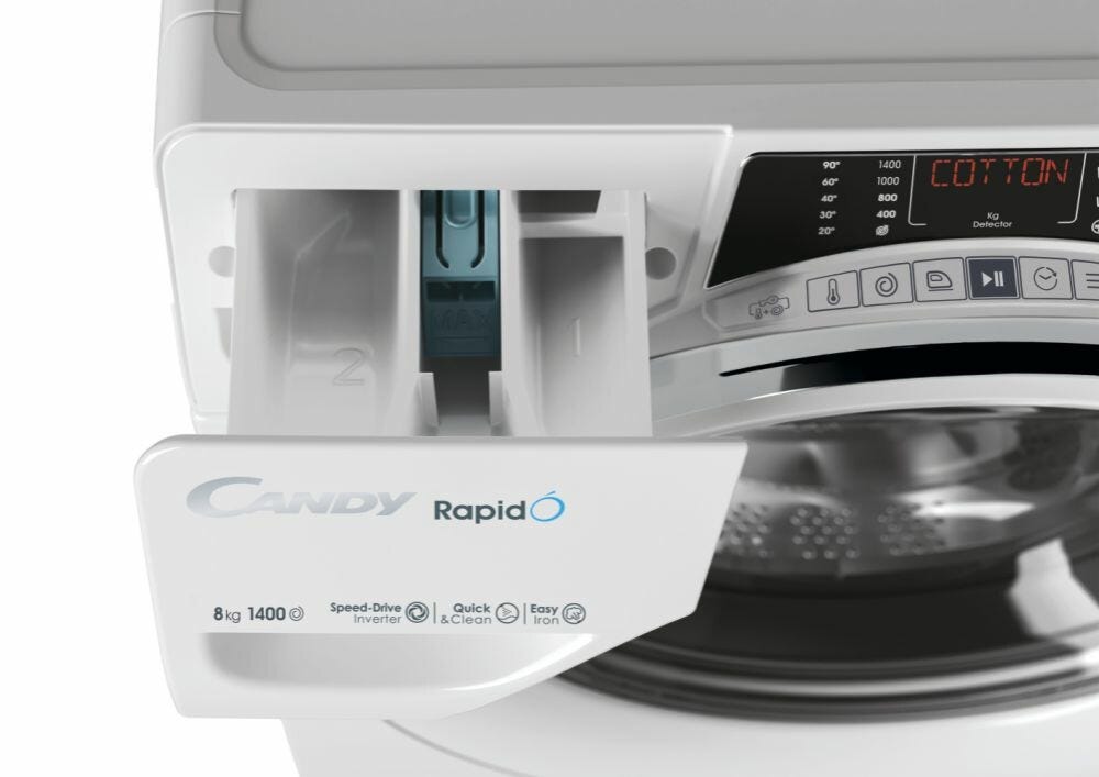 Candy RO 1486DWMCT/1-S RapidÓ Lavatrice cm. 60 - capacità 8 kg - bianco