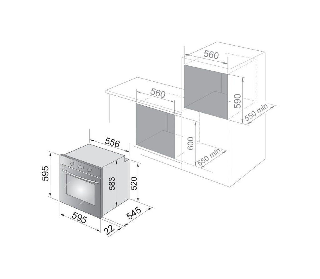 De Longhi FM6XL Family Forno elettrico cm. 60 - inox