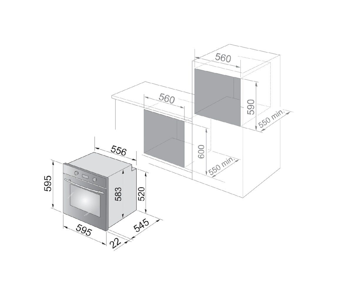 De Longhi FM6XL Family Forno elettrico cm. 60 - inox