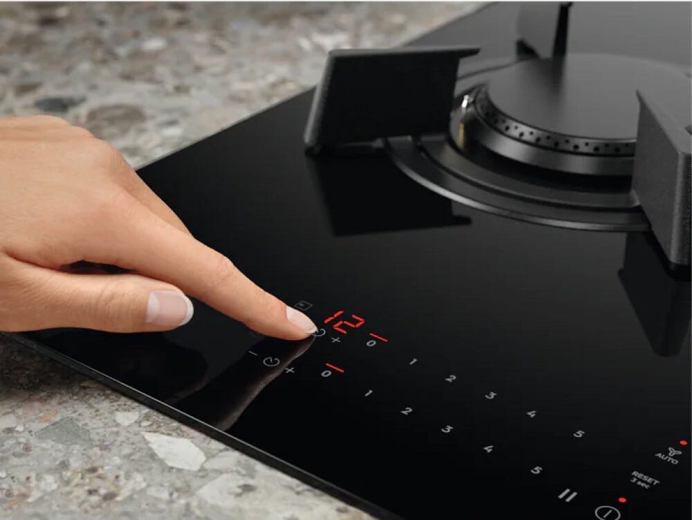 AEG HVB8453IB Piano cottura a gas cm. 80 - vetro nero