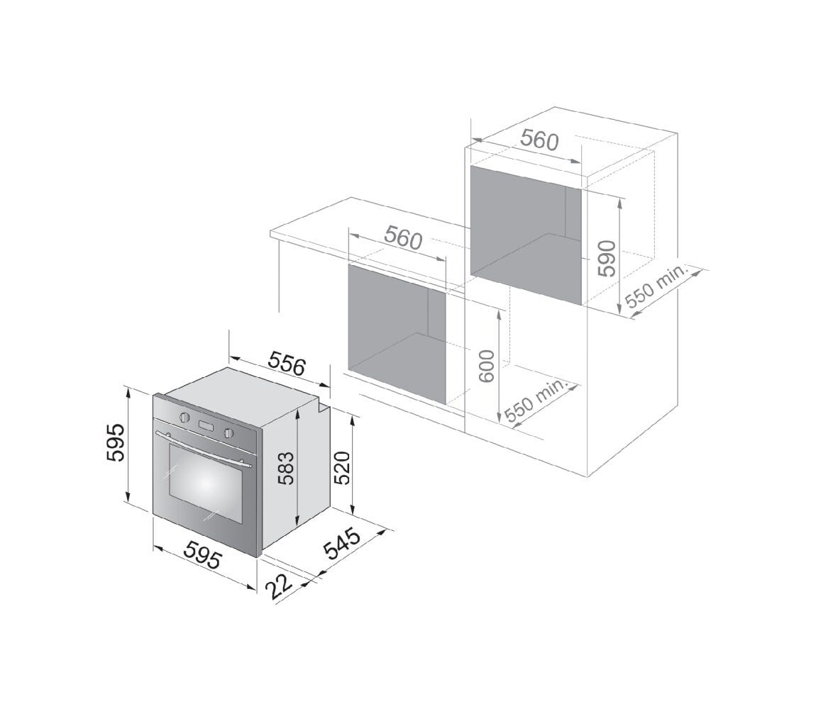 De Longhi FM6NL Family Forno elettrico cm. 60 - nero