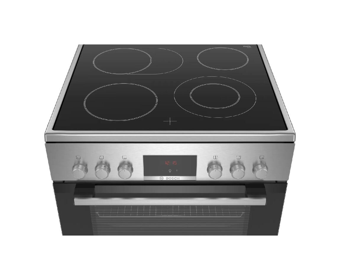 Bosch HKR39A250U Serie 4 Cucina da accosto cm. 60 - 4 zone elettriche + 1 forno elettrico - inox