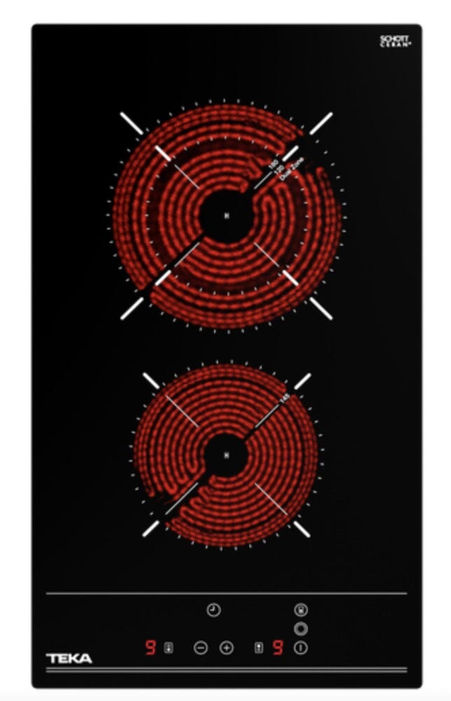 Teka TZC32320 TTC BK Piano cottura elettrico cm. 30 - vetroceramica nero