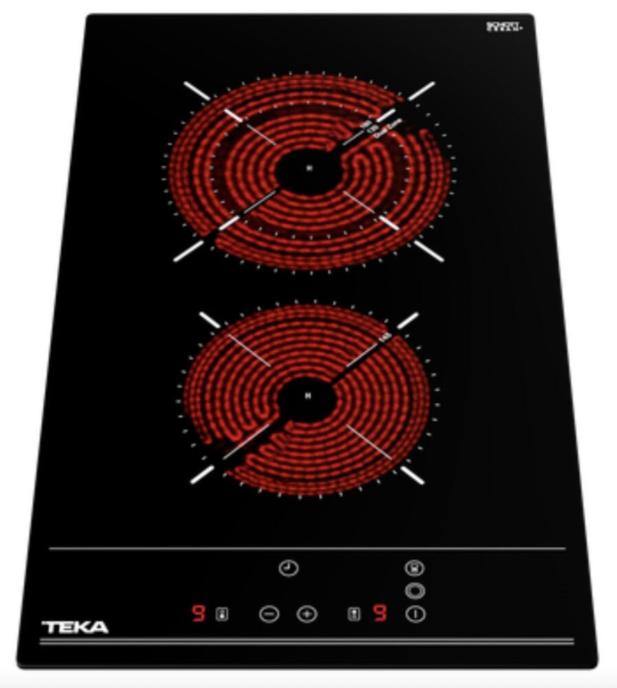 Teka TZC32320 TTC BK Piano cottura elettrico cm. 30 - vetroceramica nero