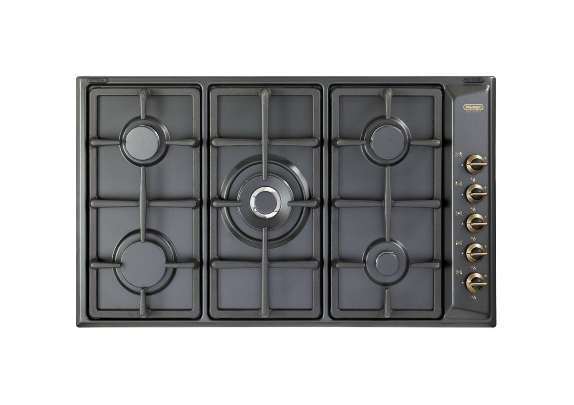 De Longhi ANL59PRO Country Piano cottura a gas cm. 86 - antracite
