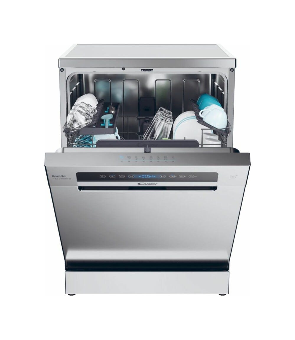 Candy CF 4C6F0X Rapido' Lavastoviglie a libera installazione cm. 60 - 14 coperti - inox