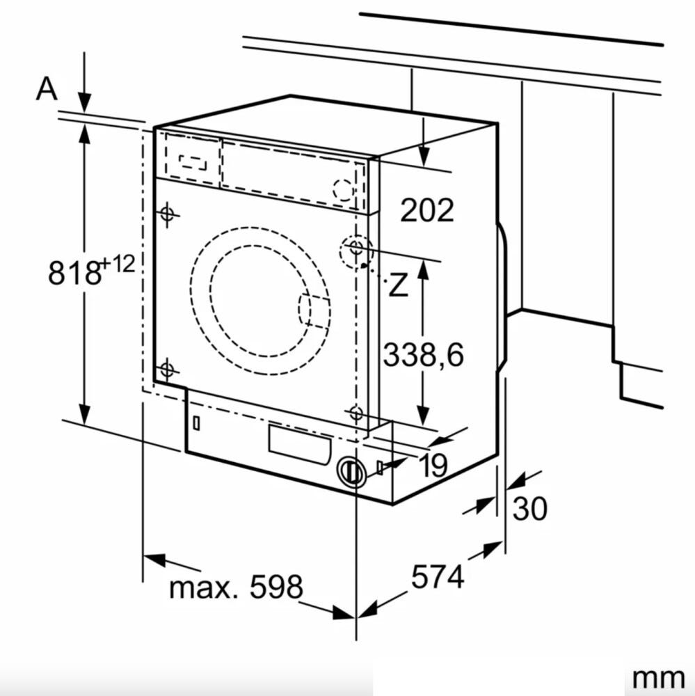 Balay 3TI979B Lavatrice da incasso cm. 60 - capacità 7 kg - bianco