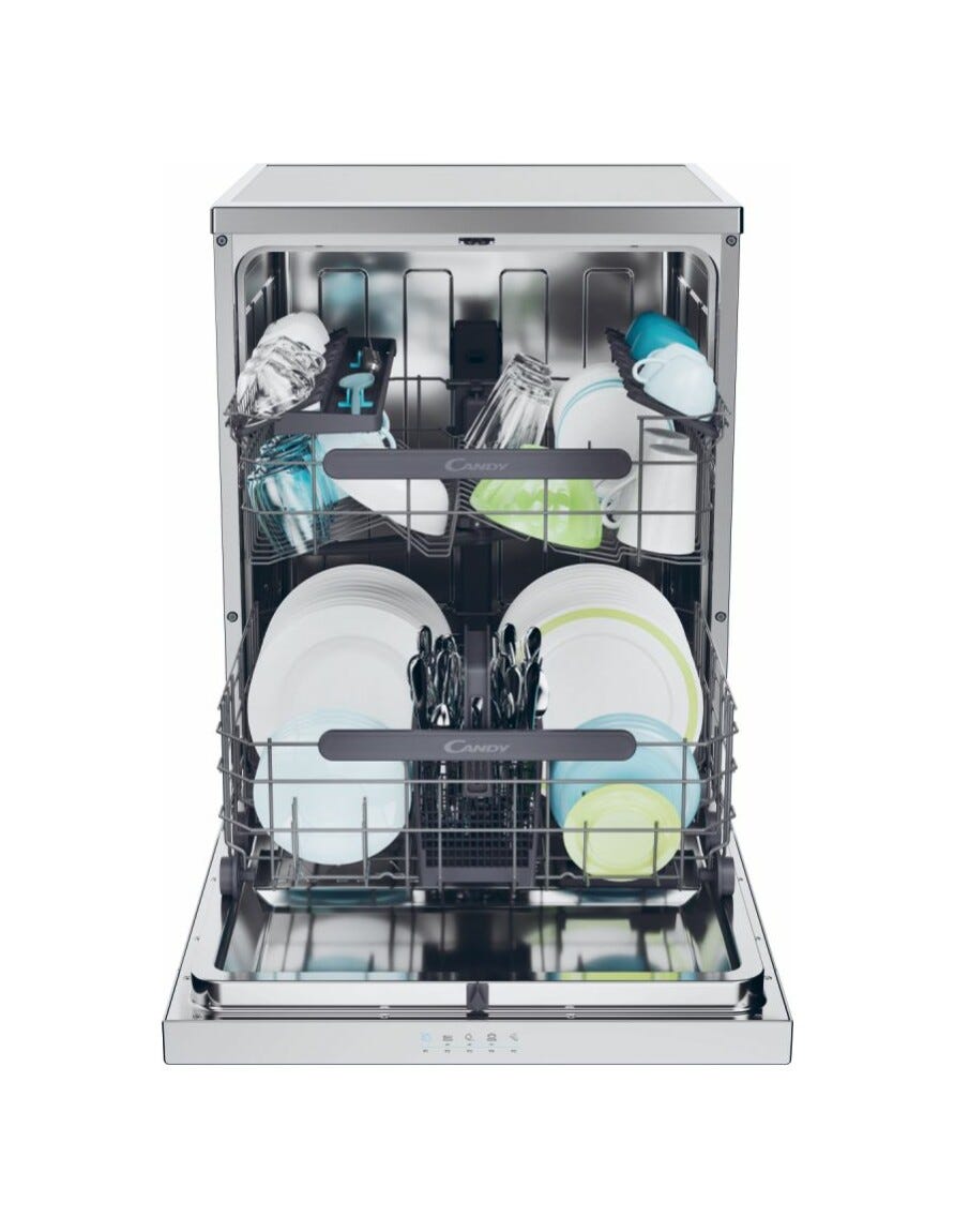 Candy CF 4E7L0X Rapido' Lavastoviglie a libera installazione cm. 60 - 14 coperti - inox