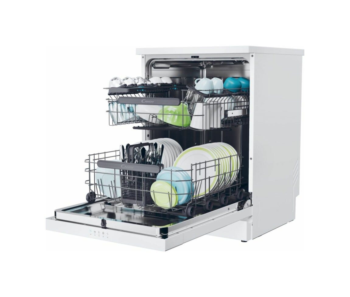 Candy CF 4E7L0W Rapido' Lavastoviglie a libera installazione cm. 60 - 14 coperti - bianco