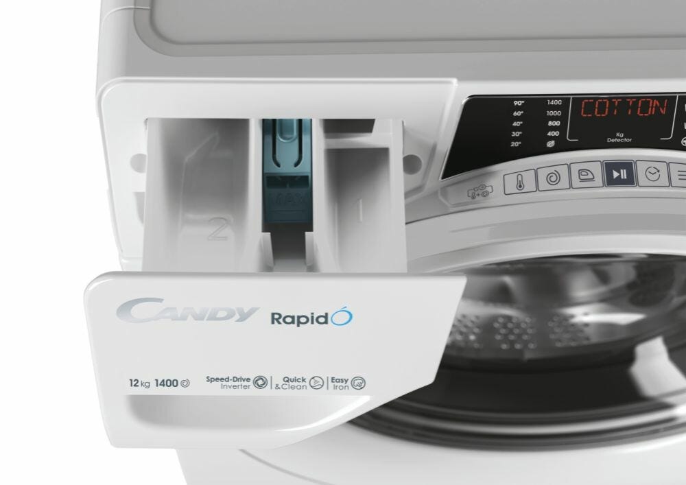 Candy RO14126DWMST-S RapidÓ Lavatrice cm. 60 - capacità 12 kg - bianco