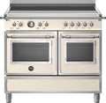 Bertazzoni HER105I2EAVT Heritage Cucina da accosto cm. 100 - 5 zone induzione + 2 forni elettrici - scaldavivande - avorio