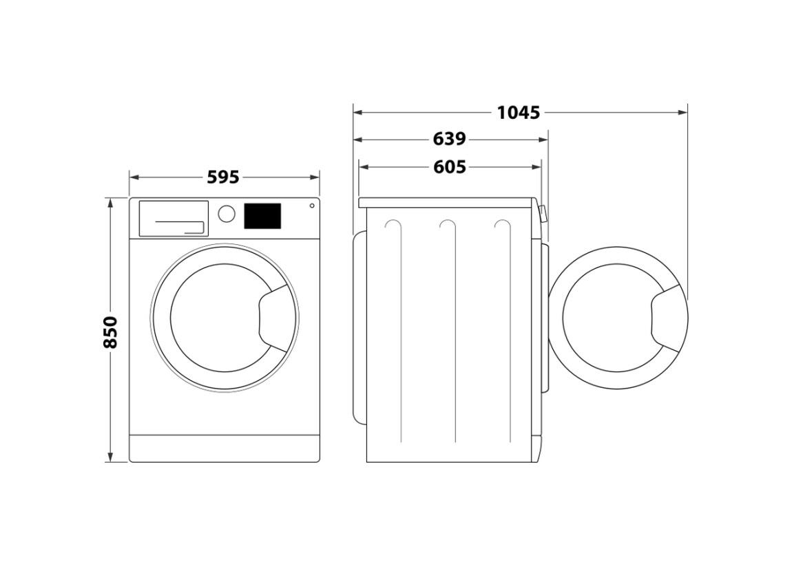 Hotpoint Ariston NDB 10736 WA IT Lavasciuga cm. 60 - lavaggio 10 kg - asciugatura 7 kg - bianco