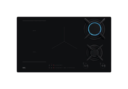 AEG HDB95623NB Piano cottura misto gas/induzione cm. 90 - vetroceramica nero
