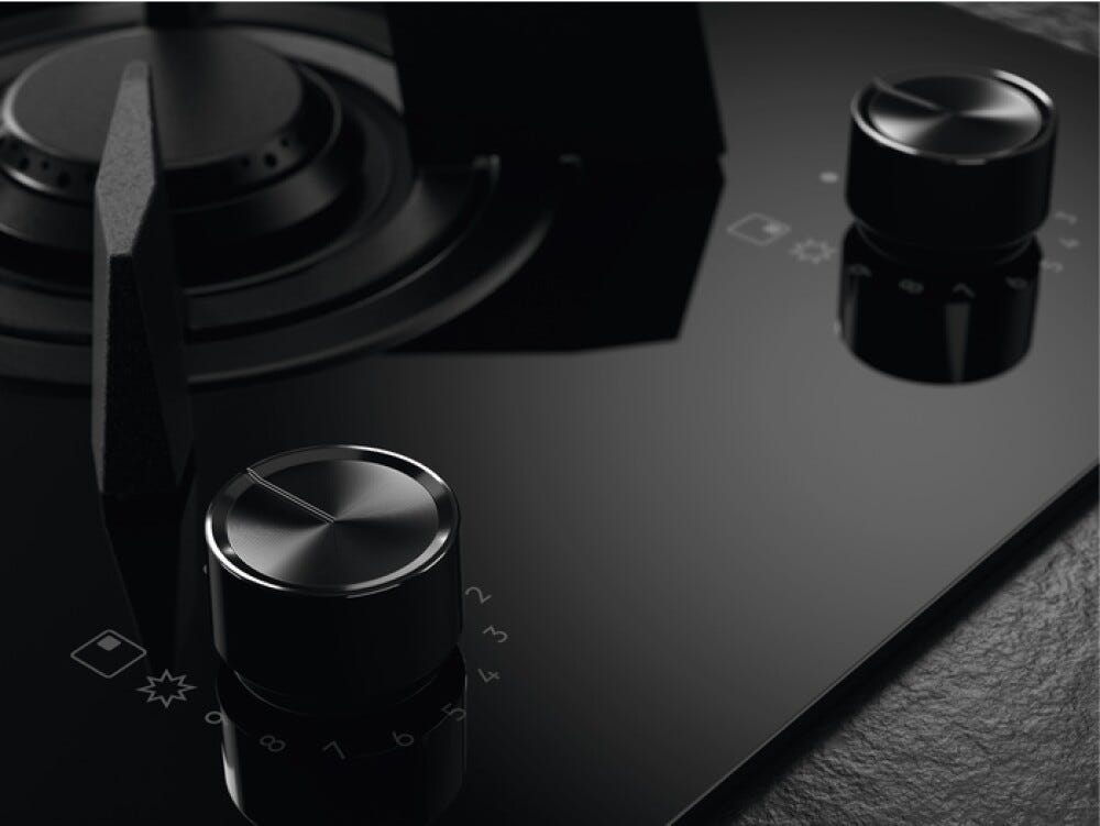 AEG HDB95623NB Piano cottura misto gas/induzione cm. 90 - vetroceramica nero