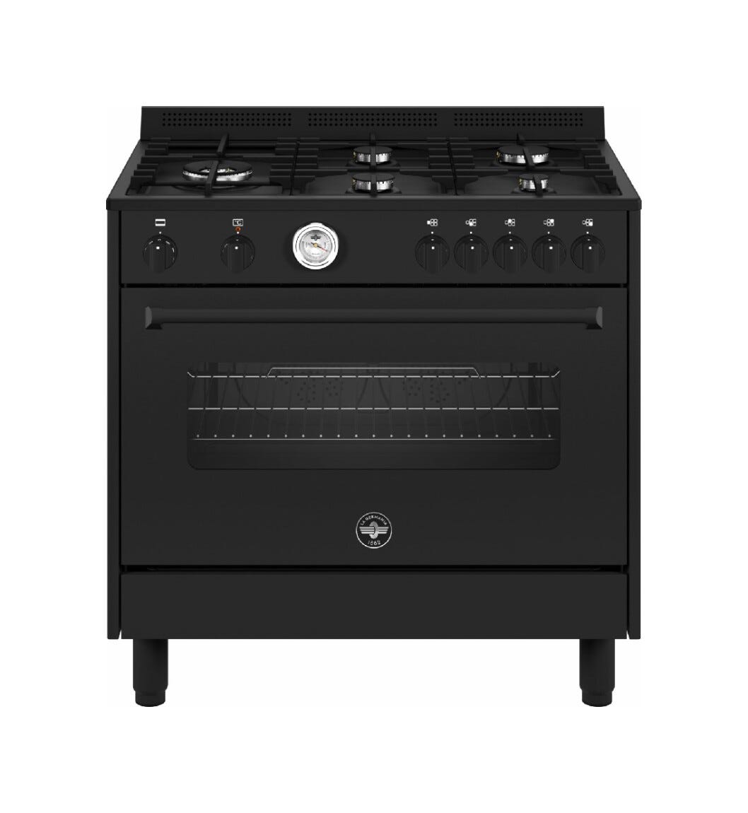 La Germania AMN965ETN/24 Americana Cucina da accosto cm. 90 x 60 - smaltato 5 fuochi a gas + 1 forno elettrico ventilato