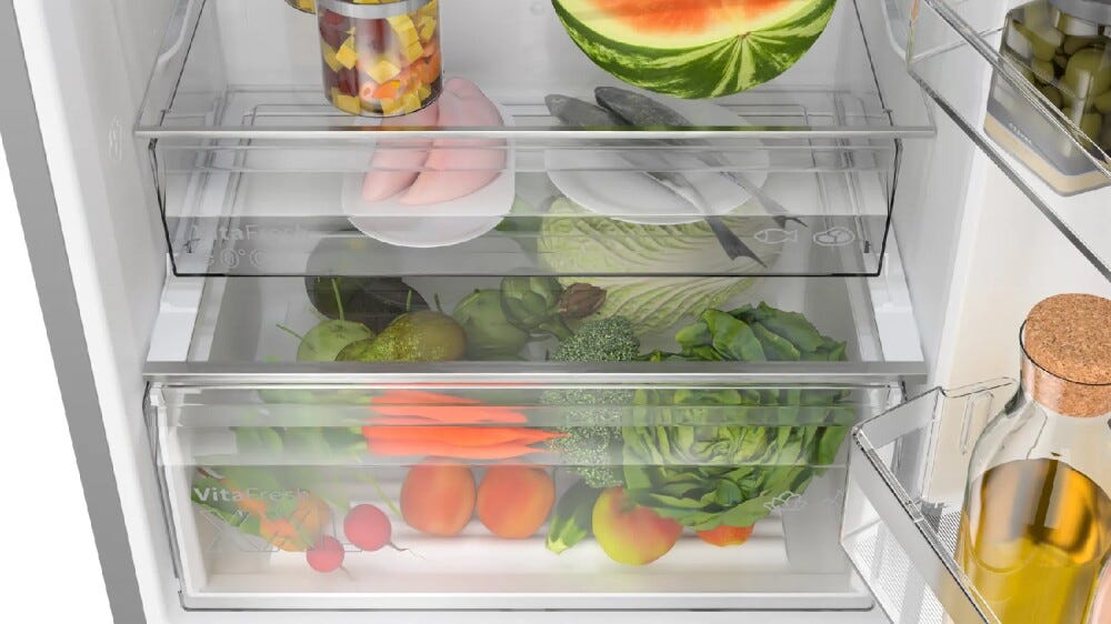Bosch KGN497LDF Serie 4 Frigorifero con congelatore a libera installazione - cm. 70 h 203 - lt. 440 - inox