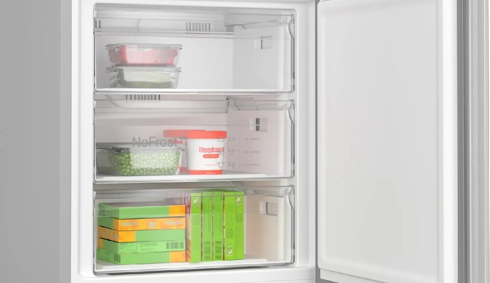 Bosch KGN497LDF Serie 4 Frigorifero con congelatore a libera installazione - cm. 70 h 203 - lt. 440 - inox