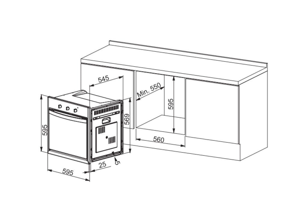 Franke FCO 86 H Country Forno elettrico multifunzione cm 60 - nero