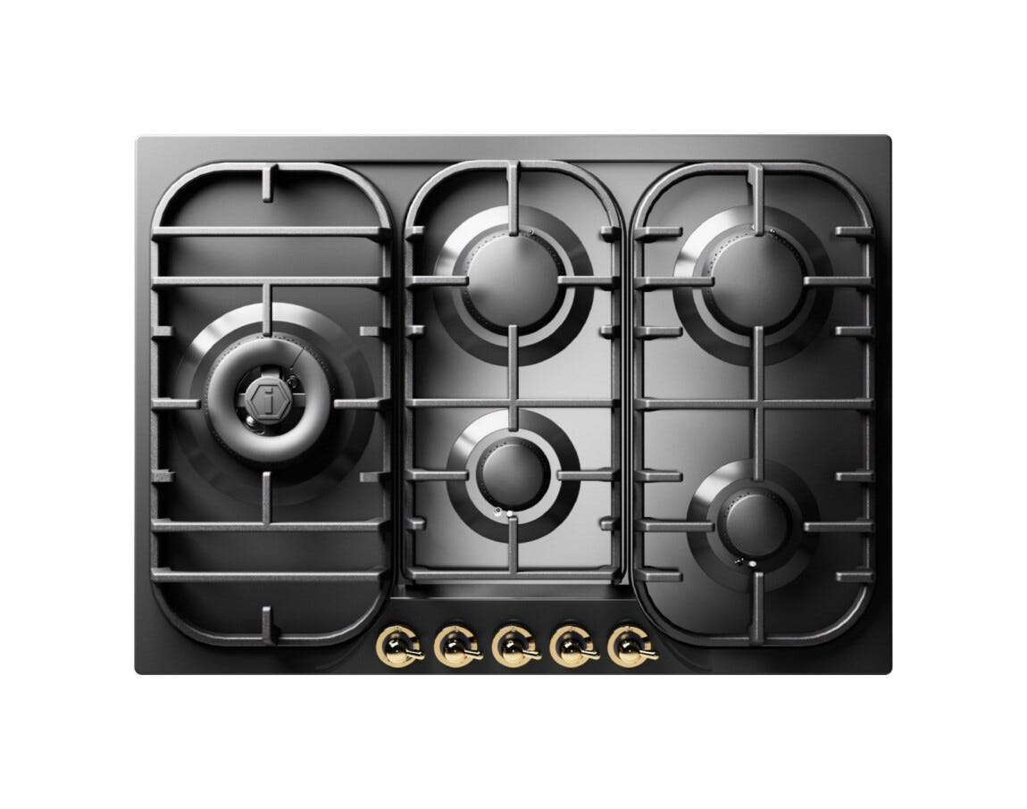 ILVE HCB70SDN Nostalgie Piano cottura a gas cm 70 - inox o colorato - con bruciatore Dual