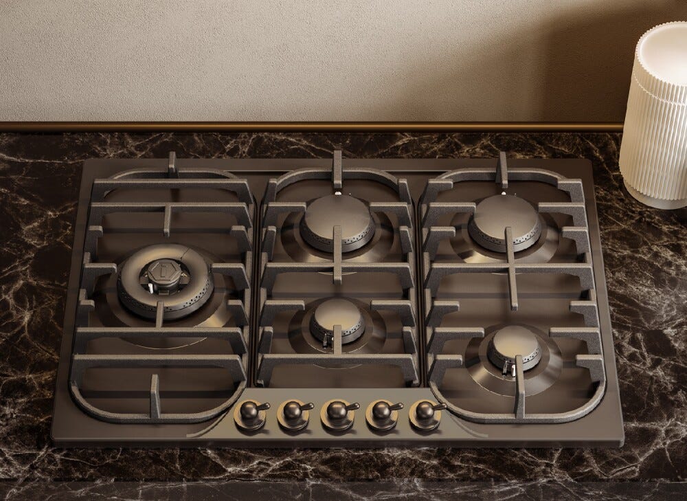 ILVE HCB70SDN Nostalgie Piano cottura a gas cm 70 - inox o colorato - con bruciatore Dual