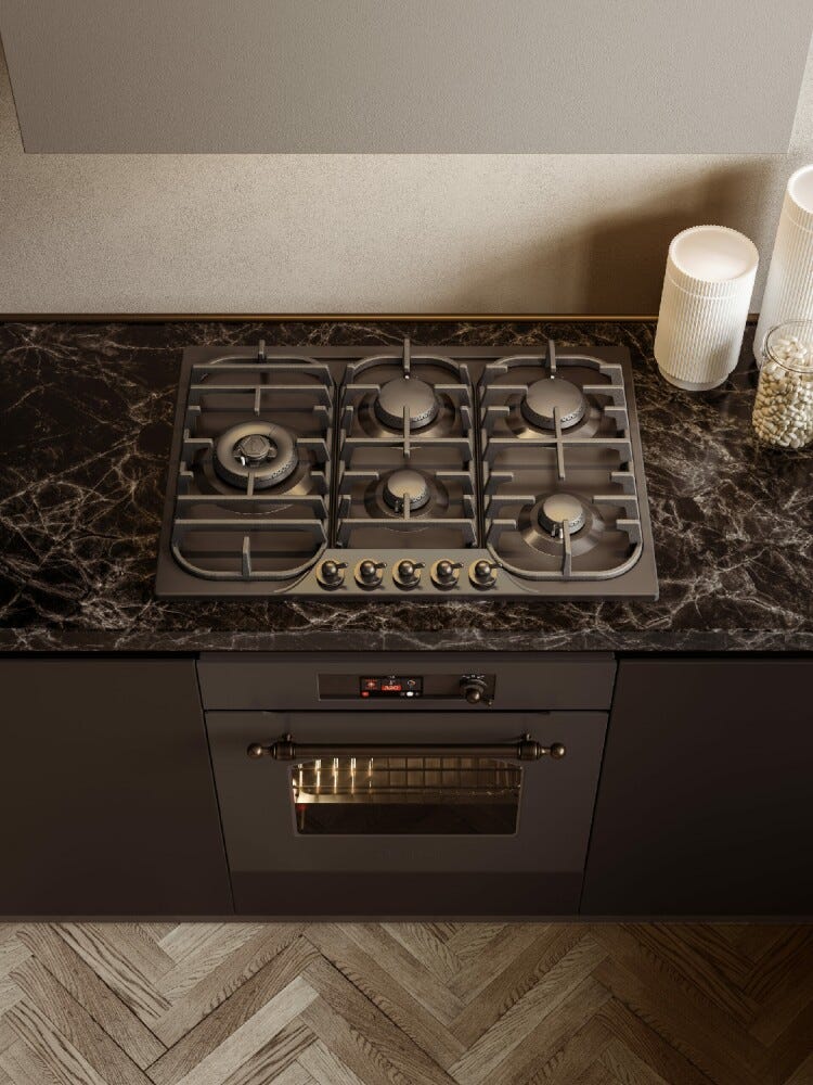 ILVE HCB70SDN Nostalgie Piano cottura a gas cm 70 - inox o colorato - con bruciatore Dual